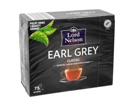 Чай черный Lord Nelson Earl Grey Бергамот, 75шт*1,75г (ароматизированный чай в пакетиках) (4056489060130) - фото