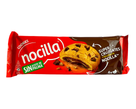 Печенье с шоколадной крошкой и шоколадно-фундучной пастой Nocilla Cookies, 120 г (8410014482358) - фото