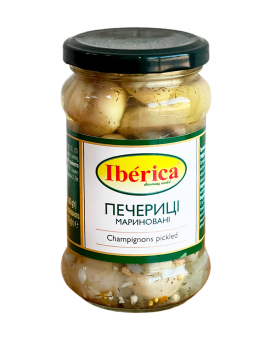 Гриби Печериці мариновані Iberica Champignons Pickled, 280 г (8436024299427) - фото