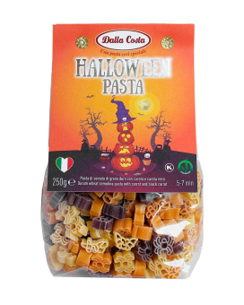 Макарони DALLA COSTA Halloween Pasta Хелловін з жовтою та чорною морквою, 250 г (8016419001127) - фото