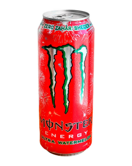 Енергетичний напій MONSTER ENERGY Ultra Watermelon Zero Sugar без цукру, 500 мл (5060947544277) (5060896621937) - фото