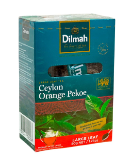 Чай чорний крупнолистовий Dilmah Ceylon Orange Pekoe, 50 г (9312631122268) - фото