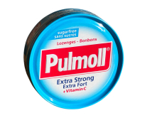 Фото продукту:Льодяники без цукру з освіжаючим смаком Pulmoll Extra Strong + Vitamin C,...