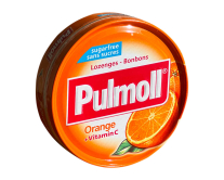 Фото продукту:Льодяники без цукру зі смаком апельсина та кардамону Pulmoll Orange + Vit...