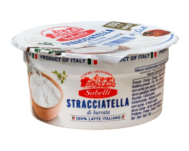 Сыр Страчателла Sabelli Stracciatella di Burrata 55%, 140 г (8002626001319) - фото