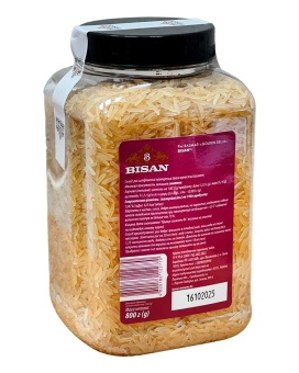 Рис Басматі пропарений довгозернистий шліфований BISAN Basmati Golden Sella, 800 г (4820186122770) - фото