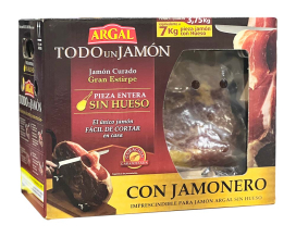 Хамон Argal Todo un Jamon с подставкой в подарочной упаковке, 3,75 кг (8410764033213) (8410764031240) - фото