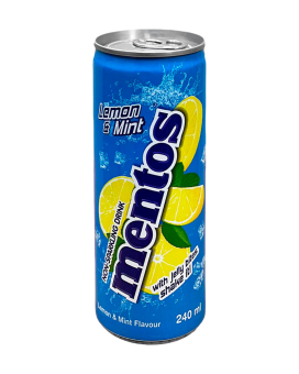 Безалкогольний негазований напій Лимон та м'ята Mentos Lemon & Mint, 240 мл (8801069417387) - фото