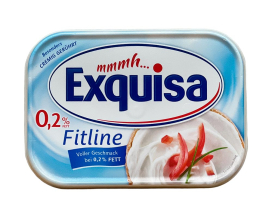 Сир вершковий нежирний Фітлайн Exquisa Fitline 0,2%, 200 г (4019300005208) - фото