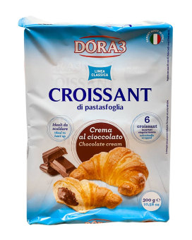 Круасани з шоколадною начинкою Dora3 Croissant Chocolate Cream, 300 г (6шт*50г) (8002371001503) - фото