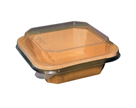 Кришка РЕТ для квадратного салатника LF 141х141 мм, 50 шт (НАБІР № 2) - фото