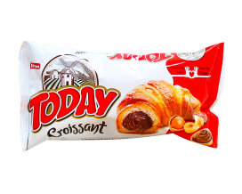 Круасан шоколадно-горіховий Elvan TODAY Croissant, 45 г 20шт/уп (8693029604674) - фото