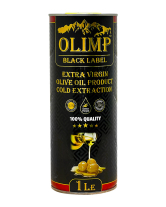 Оливкова олія першого віджиму OLIMP BLACK LABEL Extra Virgin Olive Oil Cold Extraction, 1 л (5206731777838) - фото