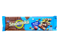 Шоколад молочний з арахісом, родзинками та желейними цукерками Studentska Mlecna, 260 г (8593893774001) - фото