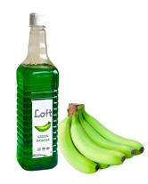 Сироп LOFT Зеленый банан, 1 л (ПЭТ бутылка) - фото