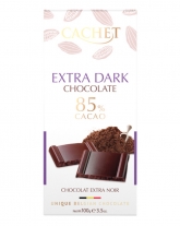 Шоколад Cachet экстра черный 85%, 100 г - фото