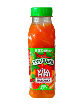 Сок Tymbark без сахара Клубника-яблоко-морковь, 300 мл (5900334014382) - фото