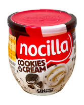 Молочно-фундучна паста з крихтами шоколадного печива Nocilla Cookies & Cream, 180 г (8410014493392) - фото
