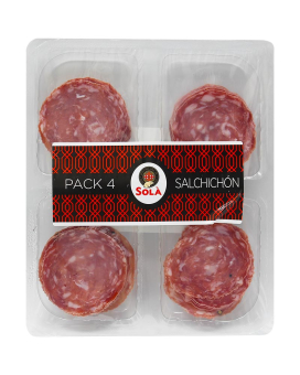 Ковбаса сиров'ялена Сальчичон Кулар нарізка Sola Salchichon Pack 4, 150 г 8420941740018 - фото