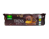 Печенье овсяное с черным шоколадом GULLON Thins Dark Choc, 150 г (8410376064490) - фото