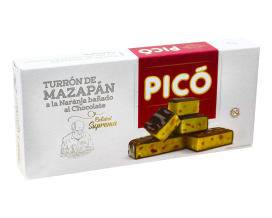 Туррон Pico с марципаном и апельсином в шоколаде Turron De Mazapan a la Naranja Banado Al Chocolate, 200 г (8412115003593) - фото