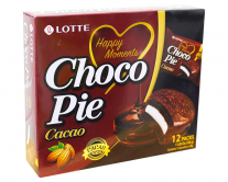 Печиво сендвіч шоколадне LOTTE Choco Pie Cacao, 336 г - фото
