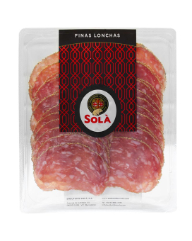 Колбаса сыровяленая Сальчичон в перце нарезка Sola Finas Lonchas Salchichon, 150 г 8420941601401 - фото