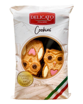 Печиво Сови з кремом, шоколадом та цукровою посипкою Delicato Italiano Cookies, 200 г (5900591001163) - фото