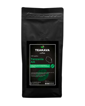 Кава в зернах Teakava Tanzania AA, 1 кг (моносорт арабіки) - фото