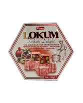 Лукум зі смаком фісташок та гранату  Elvan Turkish Delight With PomegranatePistachio 250 г(8693029051423) - фото