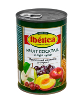 Фруктовый коктейль в сиропе Iberica Fruit Coctail in Light Syrup, 410 г - фото