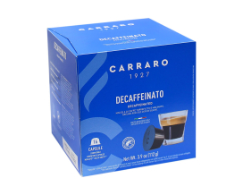 Кава в капсулах Carraro Decaffeinato DOLCE GUSTO без кофеїну, 16 шт (8000604900739) - фото