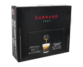 Кава в капсулах Carraro Decaffeinato LAVAZZA BLUE без кофеїну, 100 шт (8000604900982) - фото