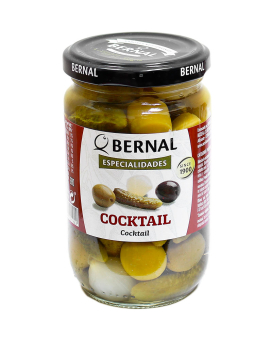 Оливки-коктейль с корнишоном и жемчужным луком Bernal Especialidades Cocktail, 300 г (8428391101922) - фото