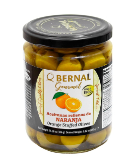 Оливки фаршировані апельсином Bernal Gourmet Aceitunas Rellenas de Naranja, 436 г (8428391985225) - фото