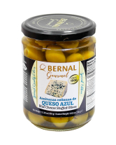 Оливки фаршировані сиром з блакитною пліснявою Bernal Gourmet Aceitunas Rellenas de Queso Azul, 436 г (8428391983627) - фото