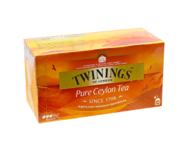 Чай черный Twinings Pure Ceylon Tea в пакетиках, 50 г (25шт*2г) (070177078782) - фото