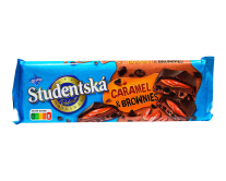 Шоколад черный и молочный с карамелью и брауни Studentska Caramel & Brownies, 240 г (8593893782525) - фото