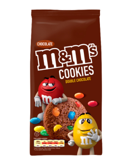 Печиво шоколадне M&M's Chocolate Cookies Double Chocolate, 180 г (5056357902455) - фото
