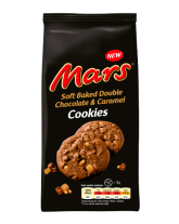 Печиво Марс шоколадне з шоколадною крихтою та карамеллю Mars Soft Baked Double Chocolate & Caramel Cookies, 162 г (5060402908040) - фото