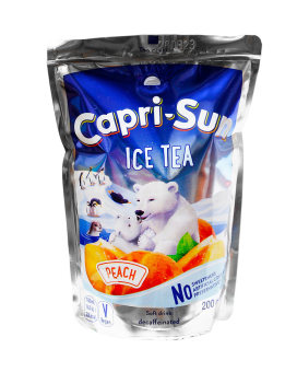 Холодный чай Персик без кофеина Capri-Sun Ice Tea Peach, 200 мл (4000177024836) - фото