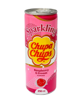 Напиток сокосодержащий безалкогольный газированный Sparkling Chupa Chups Raspberry & Cream, 250 мл (8801069413099) - фото