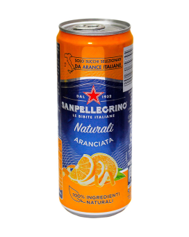 Безалкогольний газований напій Sanpellegrino Naturali Aranciata, 330 мл (8002270756795) - фото