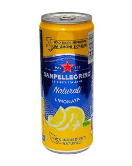 Безалкогольний газований напій Sanpellegrino Naturali Limonata, 330 мл (8002270726798) - фото