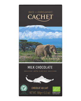 Шоколад Cachet Bio Organic молочный 40%, 100 г - фото