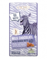 Шоколад Cachet молочный с миксом из орехов 40%, 180 г - фото