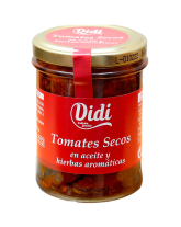 Помідори в'ялені в олії з ароматними травами Didi Tomates Secos, 190 г 8426963934985 - фото