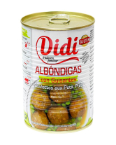 Фрикадельки курино-свиные консервированные с зеленым горошком Didi Albondigas con Guisantes, 415 г 8426963934596 - фото