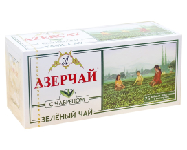 Чай зеленый с чабрецом Azercay, 2г*25 шт (в пакетиках) (4760062101713) - фото