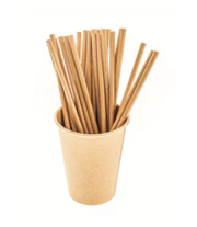 Трубочка паперова крафт, d6, 19см, 200 шт - фото